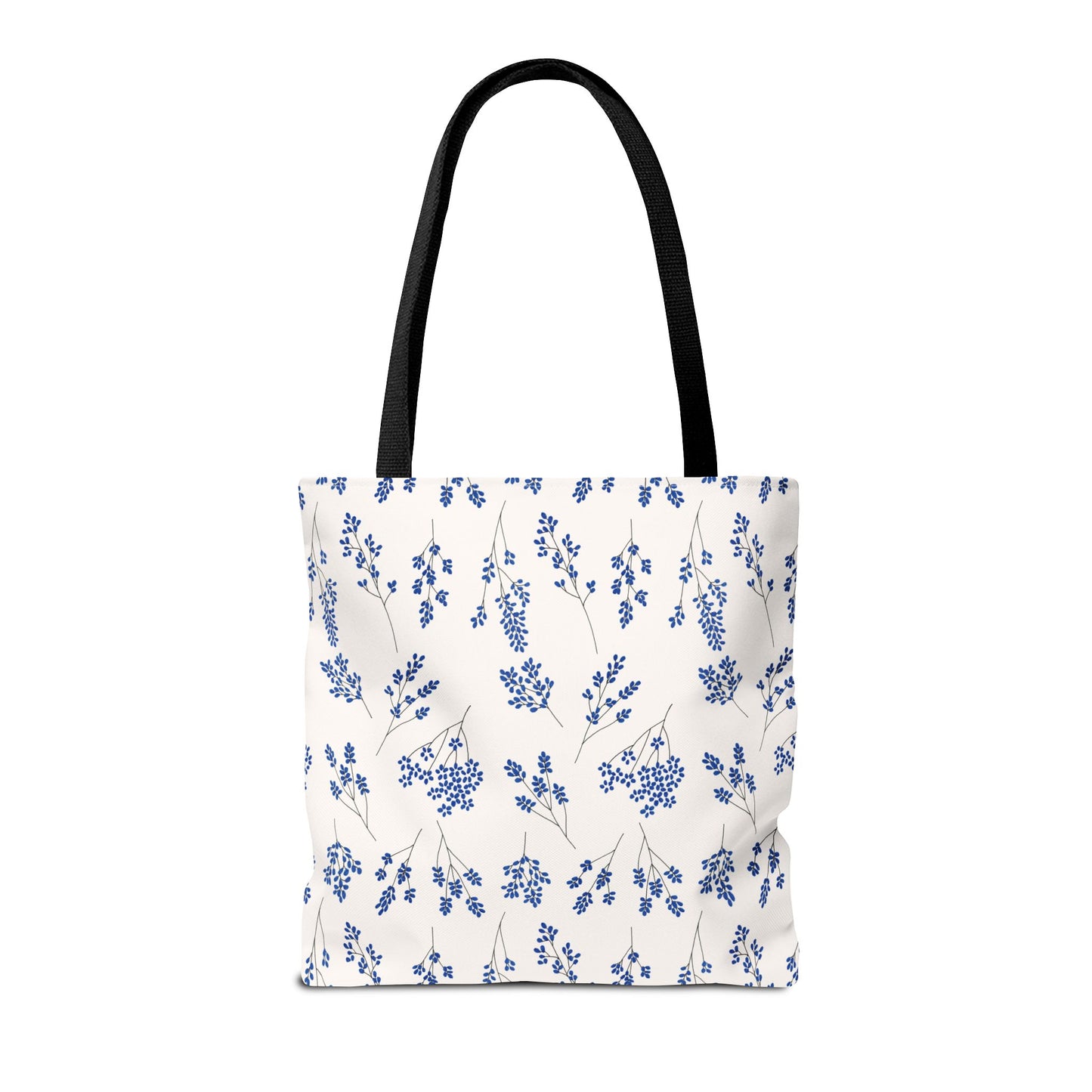 Floral Blue Tote Bag for Women | Durable Tote | Gift for Flower Lovers | Spring Style Bag