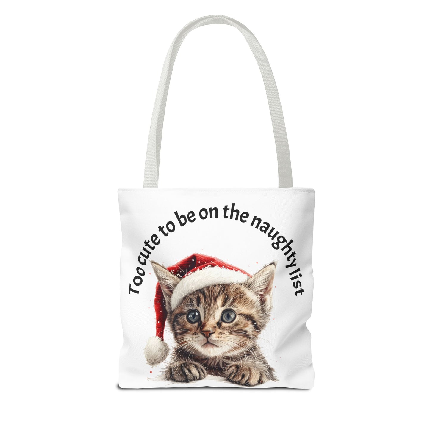 Cat Tote Bag Too cute to be on the naughty list