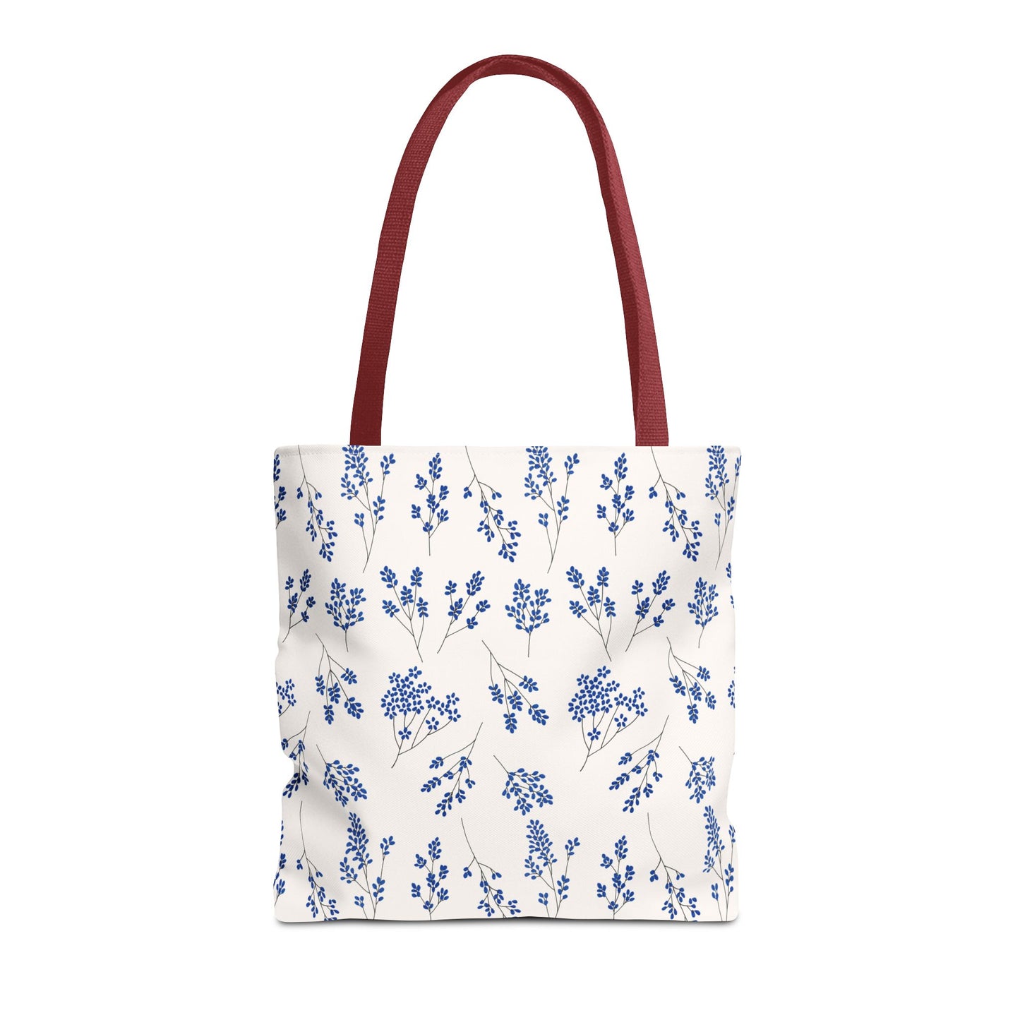 Floral Blue Tote Bag for Women | Durable Tote | Gift for Flower Lovers | Spring Style Bag