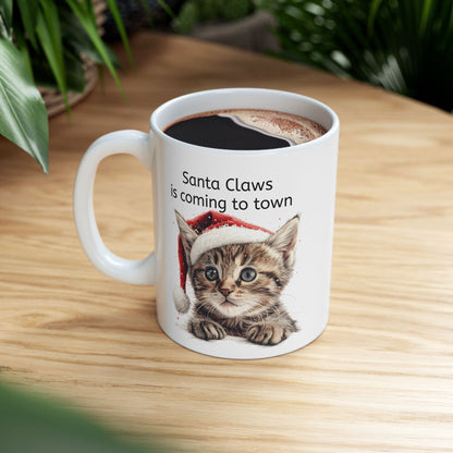 Cat Mug Christmas for Cat Lovers / Santa Claws/ Cat Mums/ Cat Dads