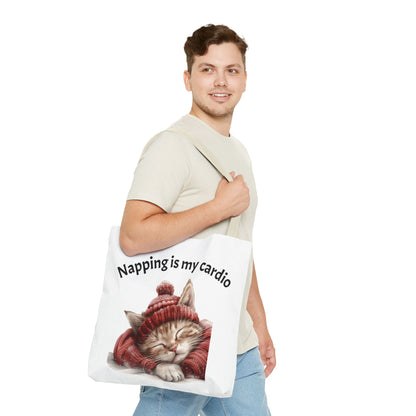 Cat Tote Bag Napping is my Cardio
