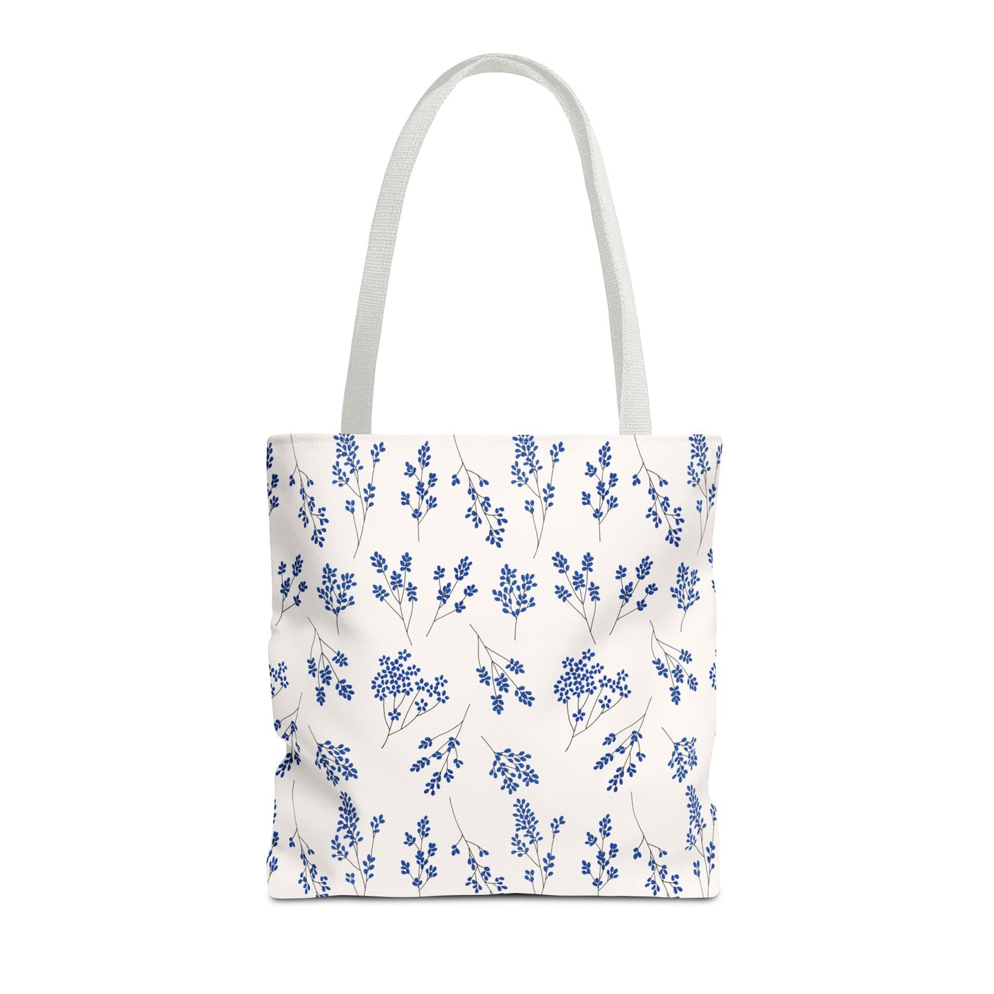 Floral Blue Tote Bag for Women | Durable Tote | Gift for Flower Lovers | Spring Style Bag