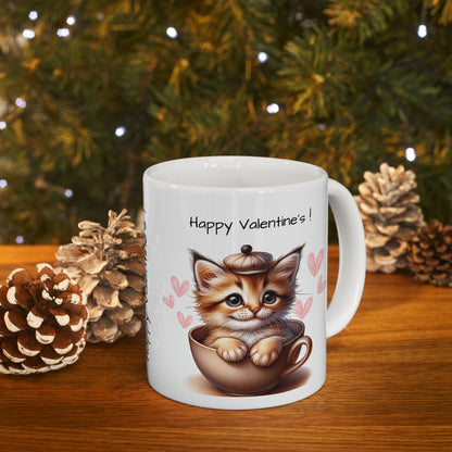 Cat in a Cup Valentine Day Gift