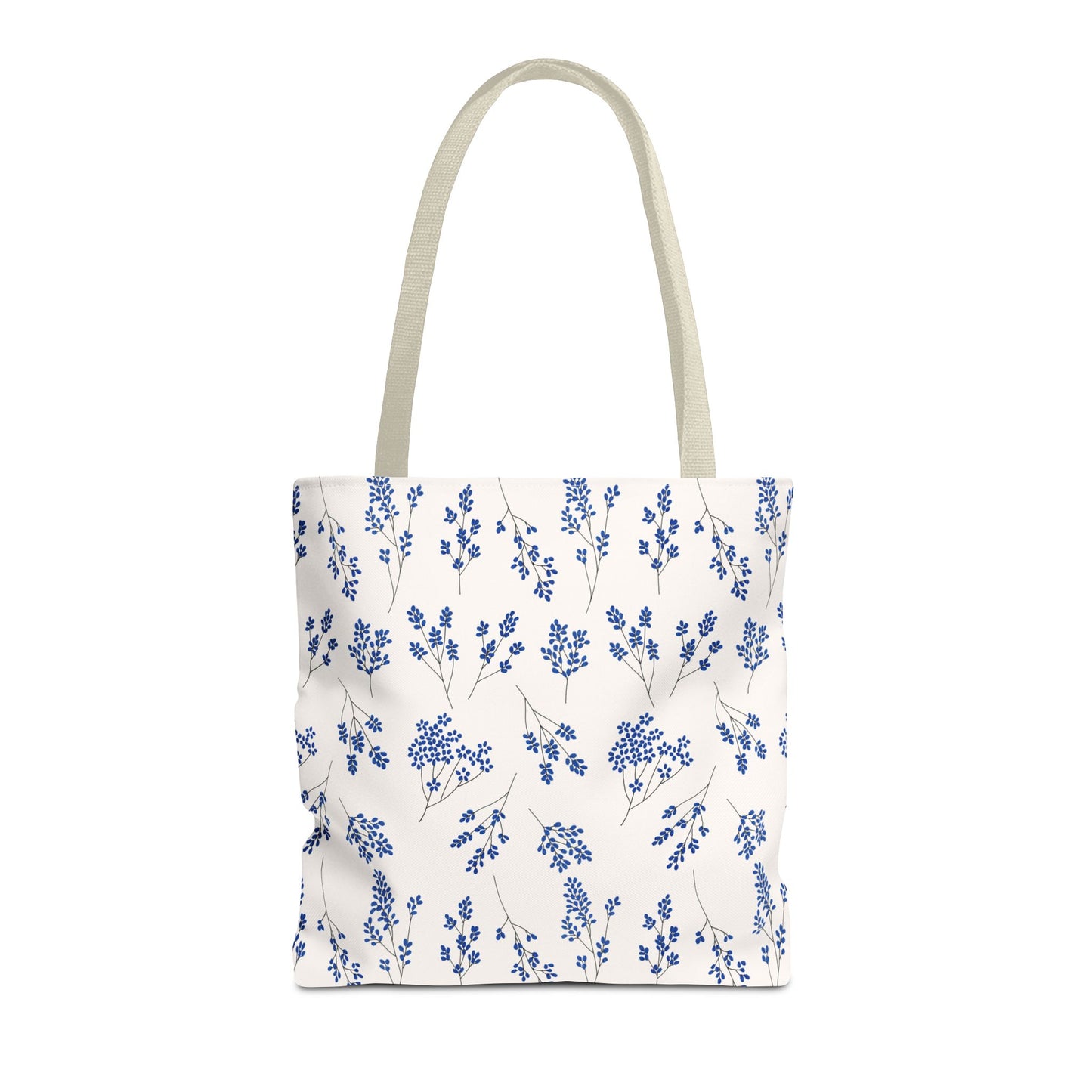 Floral Blue Tote Bag for Women | Durable Tote | Gift for Flower Lovers | Spring Style Bag