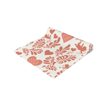Valentine Table Runner, Romantic Table Runner, Romantic Dinner, Table Decor, House Decor, Housewarming Gift, Polyester, Cotton