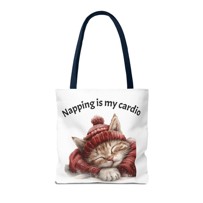 Cat Tote Bag Napping is my Cardio