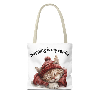 Cat Tote Bag Napping is my Cardio