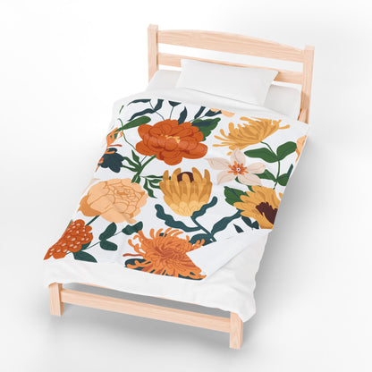 Floral Mom Plush Blanket, Mom Gift, Cozy Home Decor, Soft Throw for Gift, Blanket for Kids, Flower Pattern Blanket