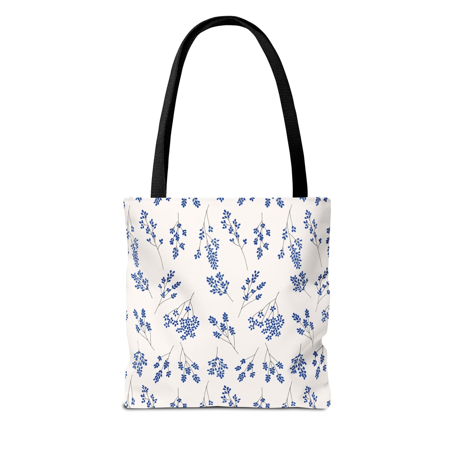 Floral Blue Tote Bag for Women | Durable Tote | Gift for Flower Lovers | Spring Style Bag