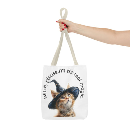 Cute Cat Witch Please Tote Bag