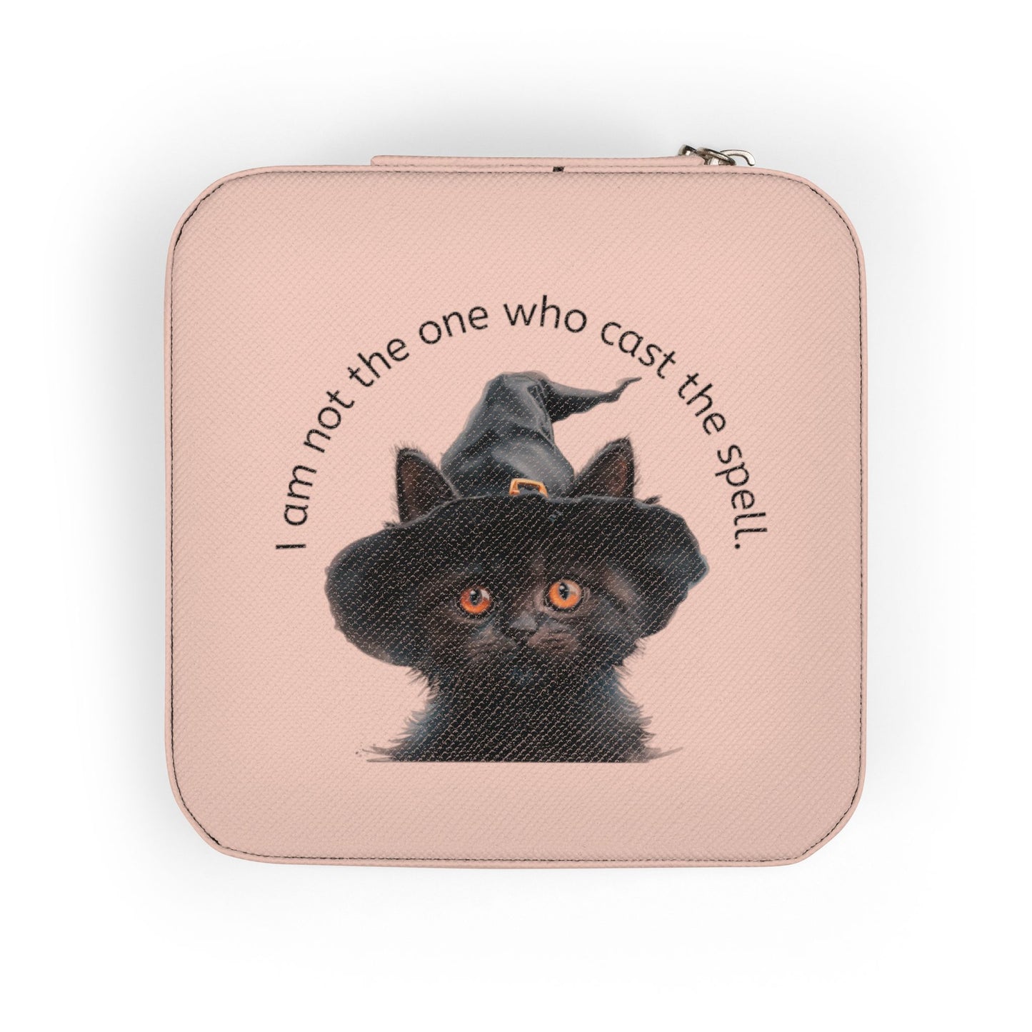 Black Cat Jewelry Travel Case, Cute Organizer, Gift for Cat Lovers, Travel Jewelry Box, Perfect for Special Occasions