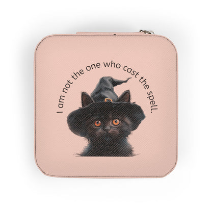 Black Cat Jewelry Travel Case, Cute Organizer, Gift for Cat Lovers, Travel Jewelry Box, Perfect for Special Occasions