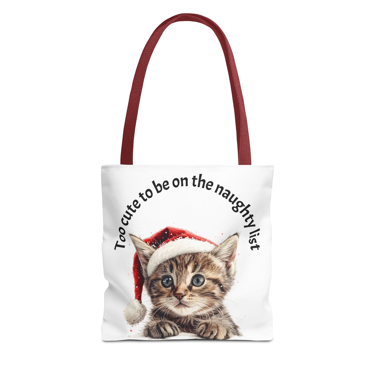 Cat Tote Bag Too cute to be on the naughty list