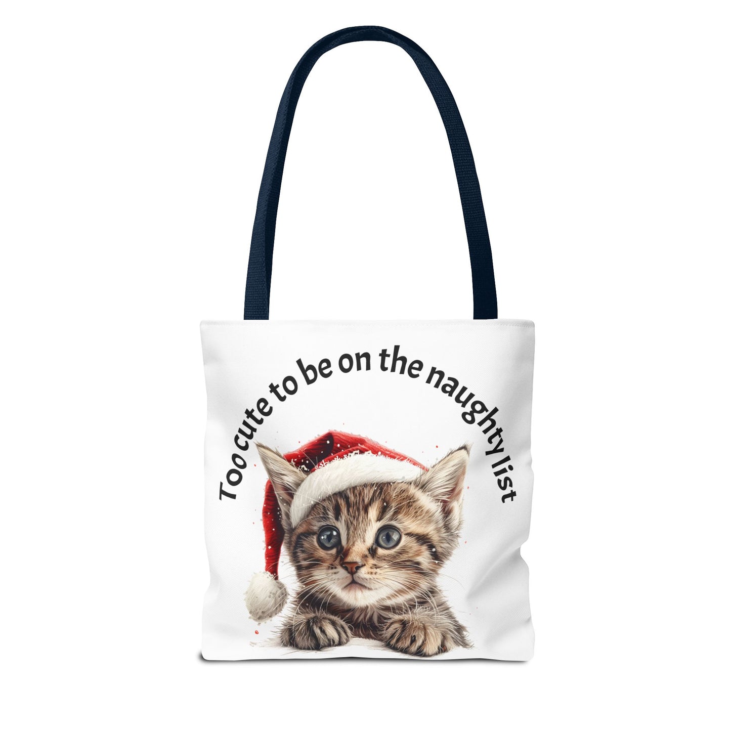 Cat Tote Bag Too cute to be on the naughty list