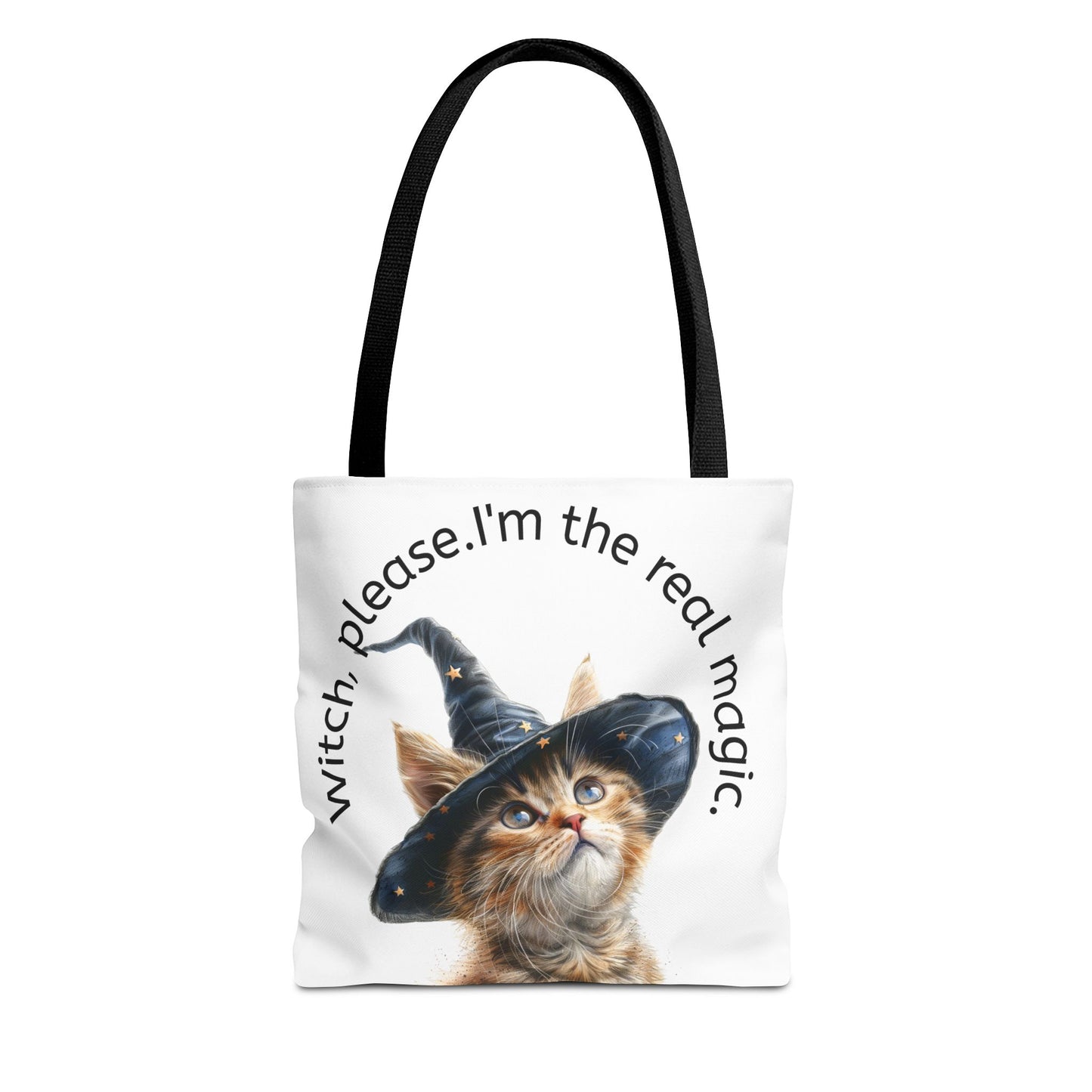 Cute Cat Witch Please Tote Bag