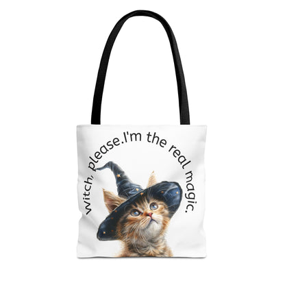 Cute Cat Witch Please Tote Bag