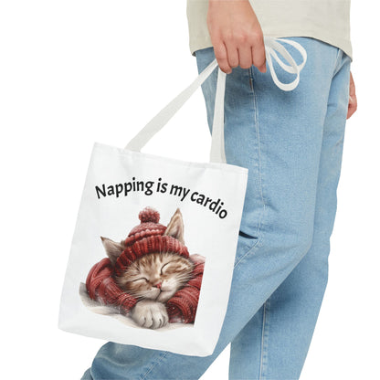 Cat Tote Bag Napping is my Cardio