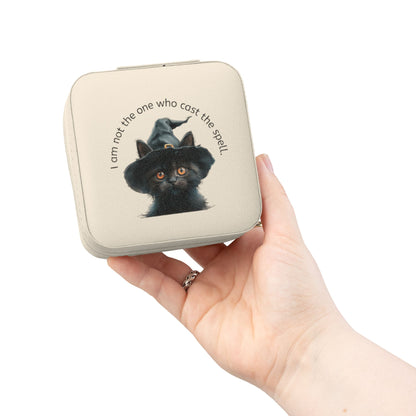 Black Cat Jewelry Travel Case, Cute Organizer, Gift for Cat Lovers, Travel Jewelry Box, Perfect for Special Occasions