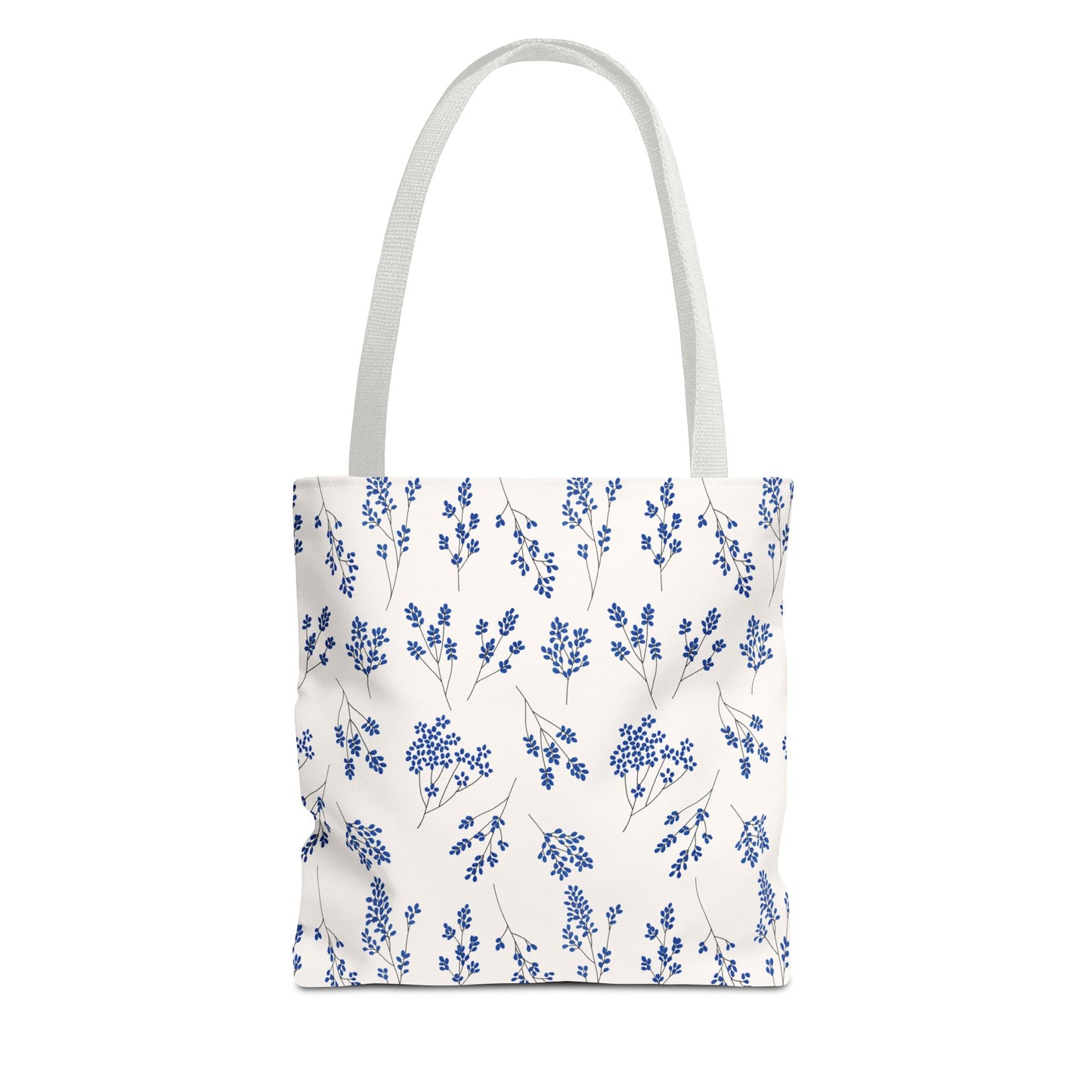 Floral Blue Tote Bag for Women | Durable Tote | Gift for Flower Lovers | Spring Style Bag