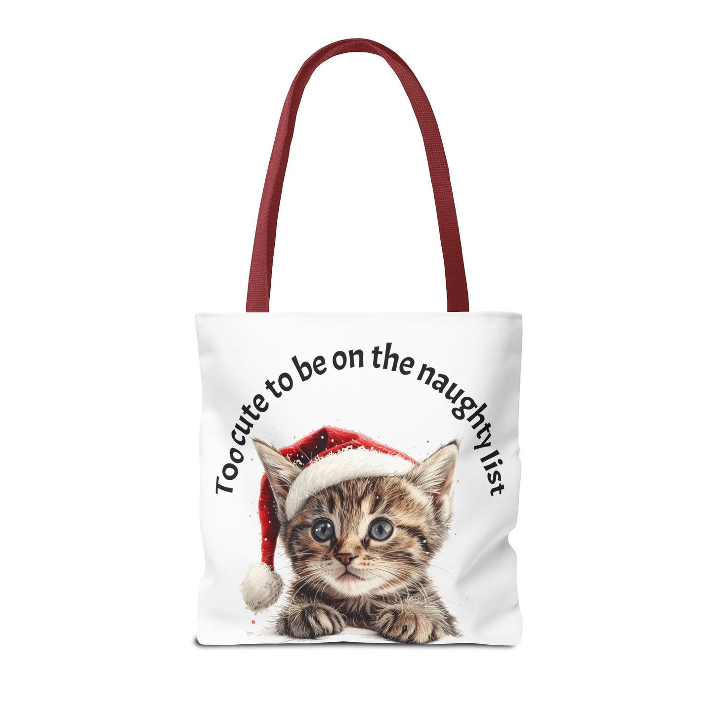 Cat Tote Bag Too cute to be on the naughty list
