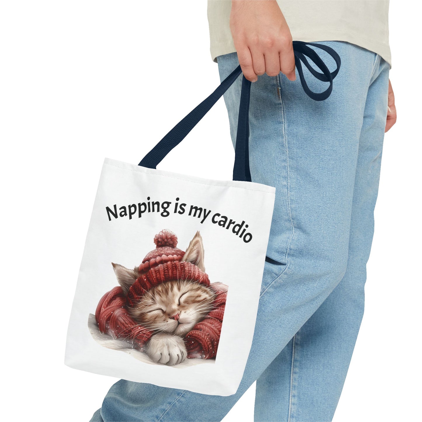 Cat Tote Bag Napping is my Cardio