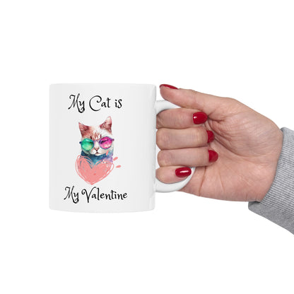 Valentine Cat Mug, (11oz, 15oz)
