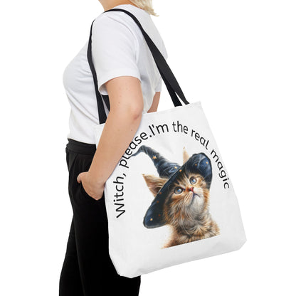 Cute Cat Witch Please Tote Bag