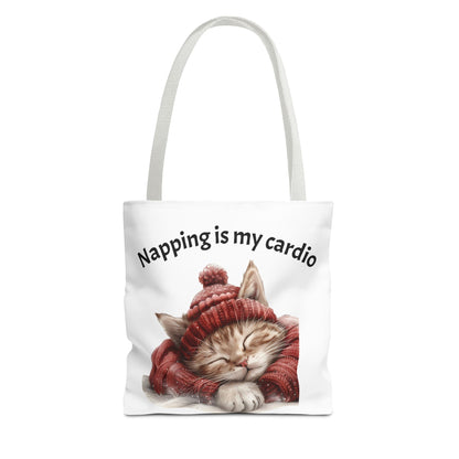 Cat Tote Bag Napping is my Cardio