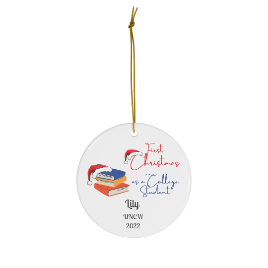 Custom College Christmas Ornaments - 2024 Keepsake | Buenavibra Digital