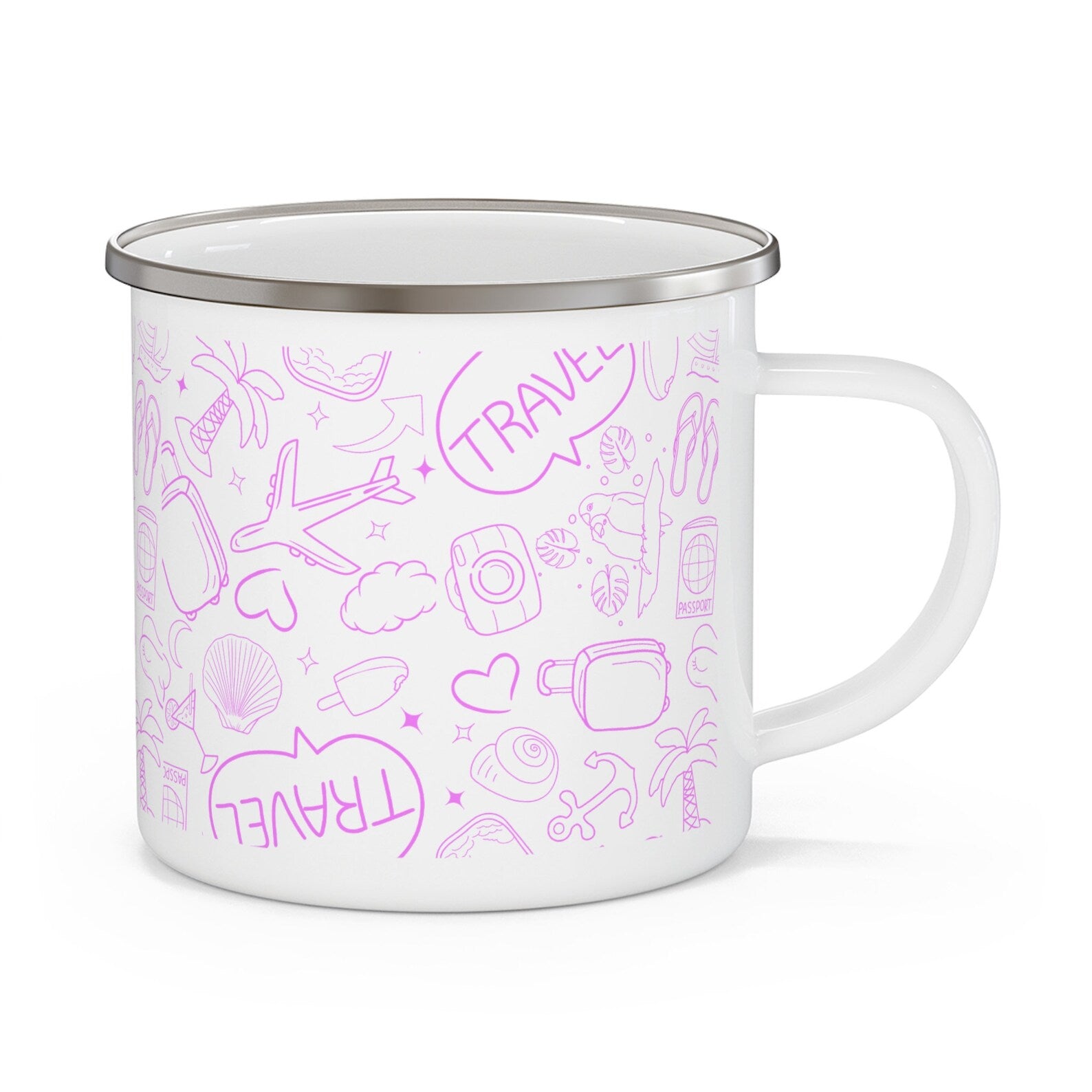 Personalized Travel Coffee Mugs - Enamel & Insulated | Buenavibra Digital