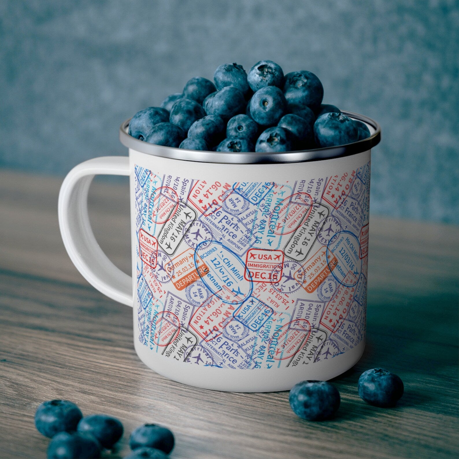 Personalized Travel Coffee Mugs - Enamel & Insulated | Buenavibra Digital