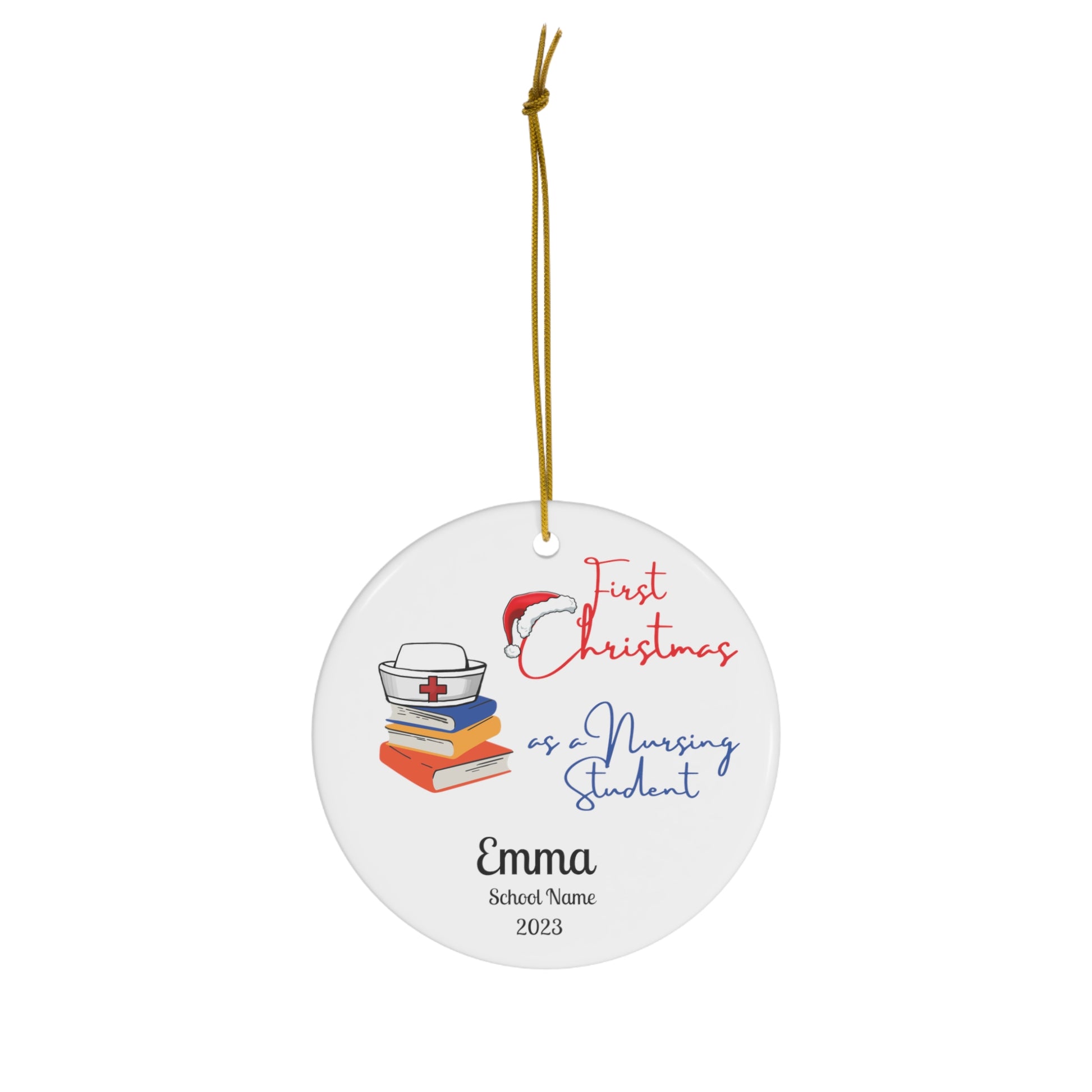 Custom College Christmas Ornaments - 2024 Keepsake | Buenavibra Digital