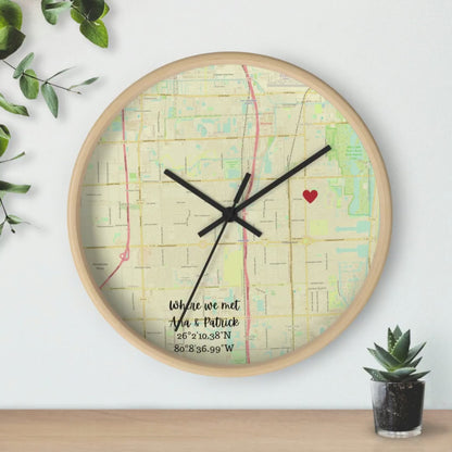 TIKTOK ORDER ONLY Personalized Map Clock - Love Story - Wedding & Anniversary Gift