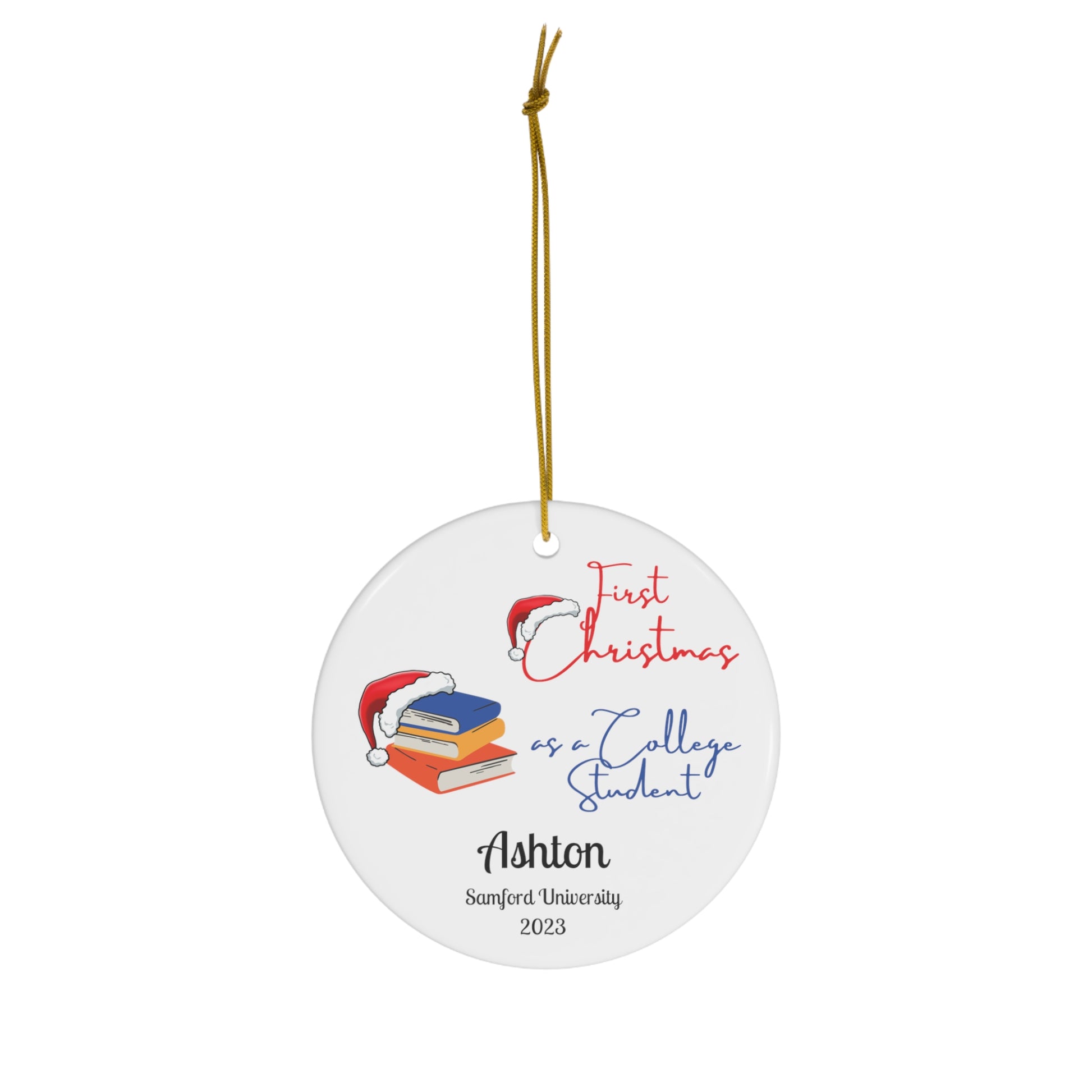 Custom College Christmas Ornaments - 2024 Keepsake | Buenavibra Digital