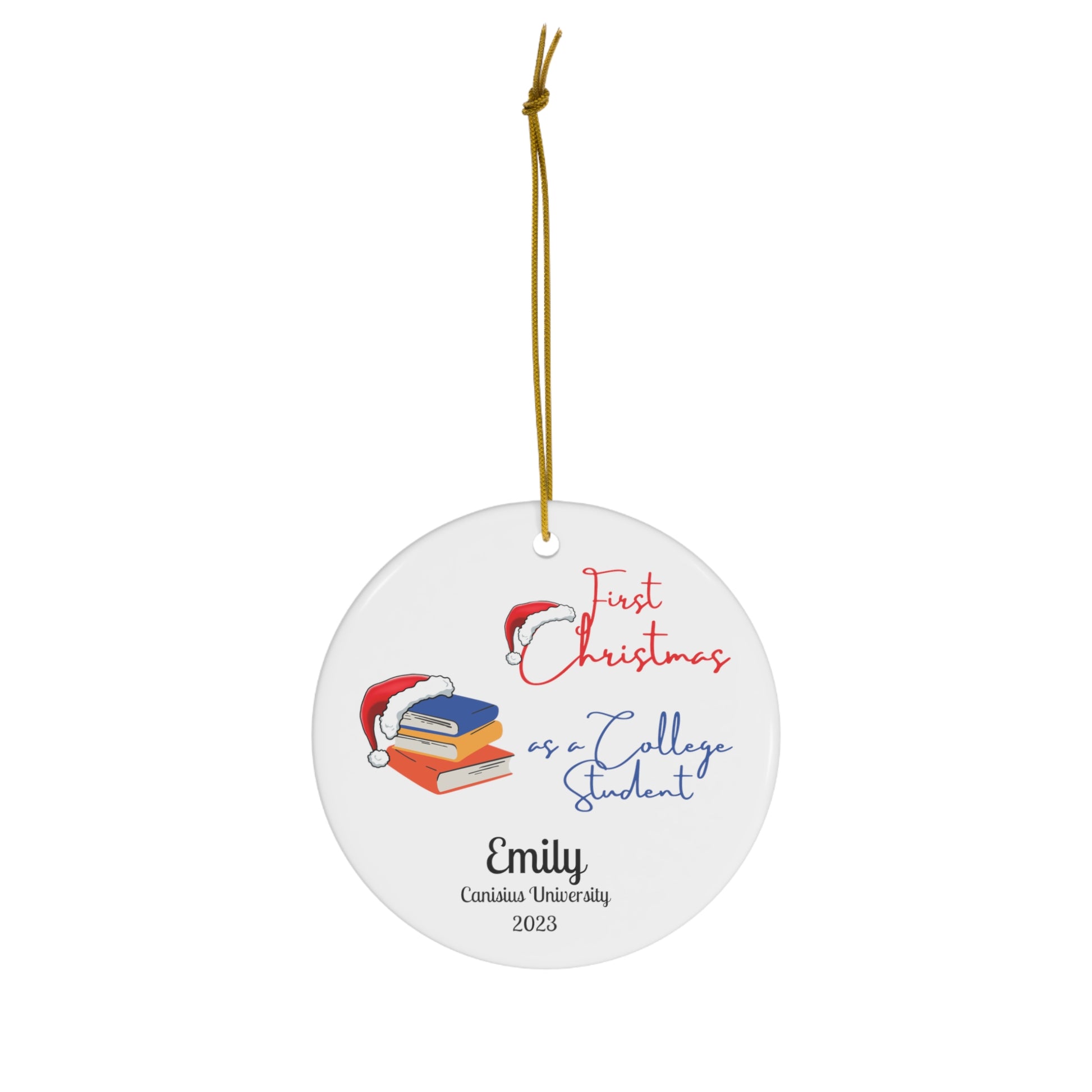 Custom College Christmas Ornaments - 2024 Keepsake | Buenavibra Digital