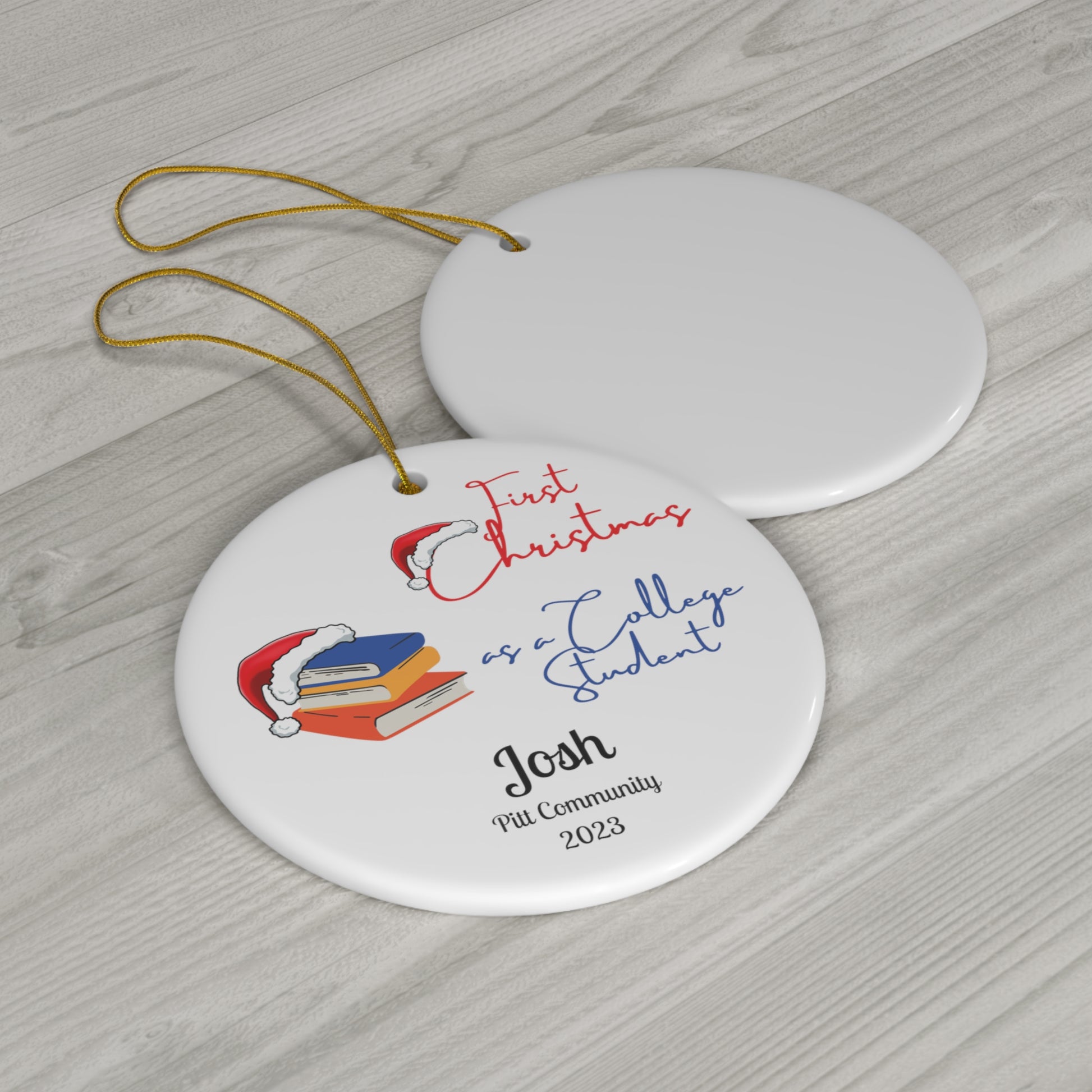 Custom College Christmas Ornaments - 2024 Keepsake | Buenavibra Digital