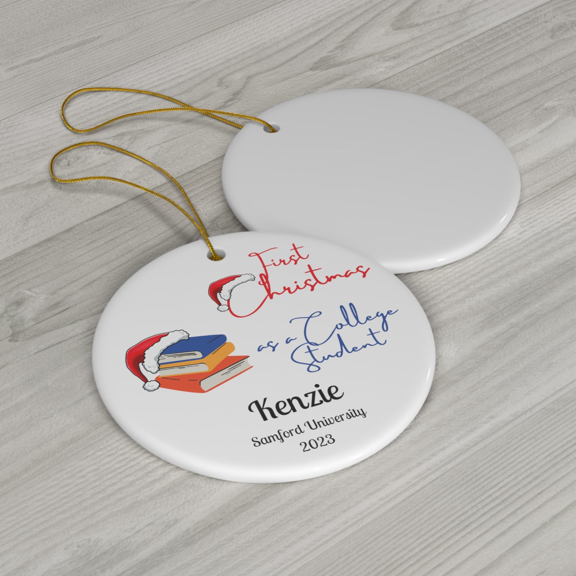 Custom College Christmas Ornaments - 2024 Keepsake | Buenavibra Digital