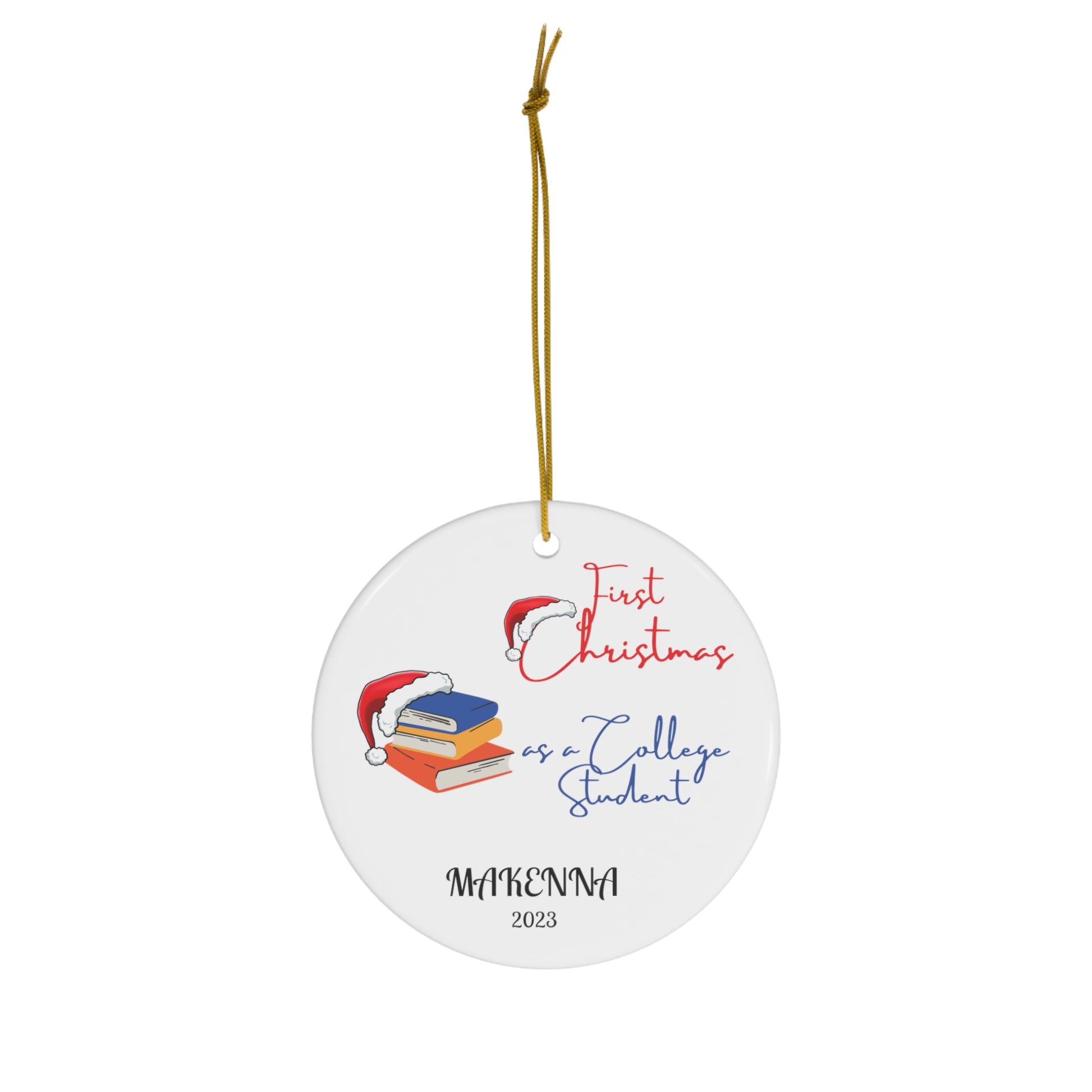 Custom College Christmas Ornaments - 2024 Keepsake | Buenavibra Digital